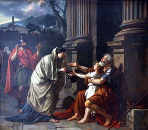 "Bélisaire demandant l'aumône". Jacques-Louis David